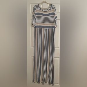 JODIFL blue and white maxi dress, size 2X, excellent used condition